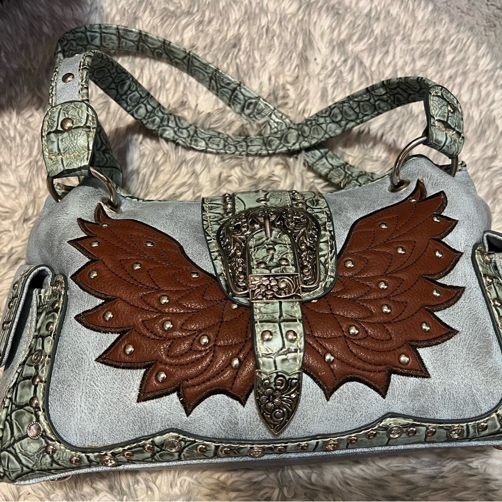 Leather western style purse